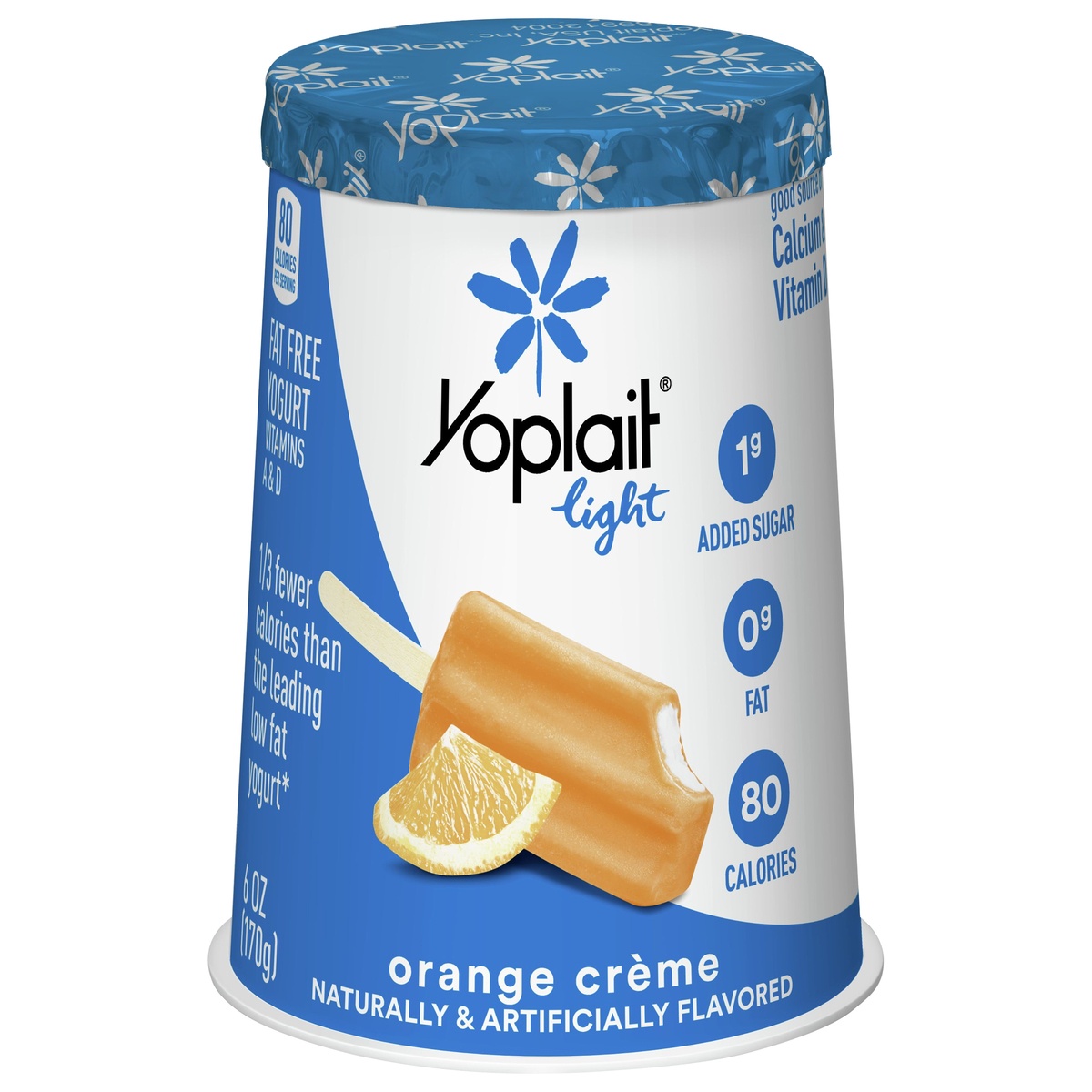 slide 1 of 1, Yoplait Light Fat Free Orange Creme Yogurt 6 oz, 6 oz