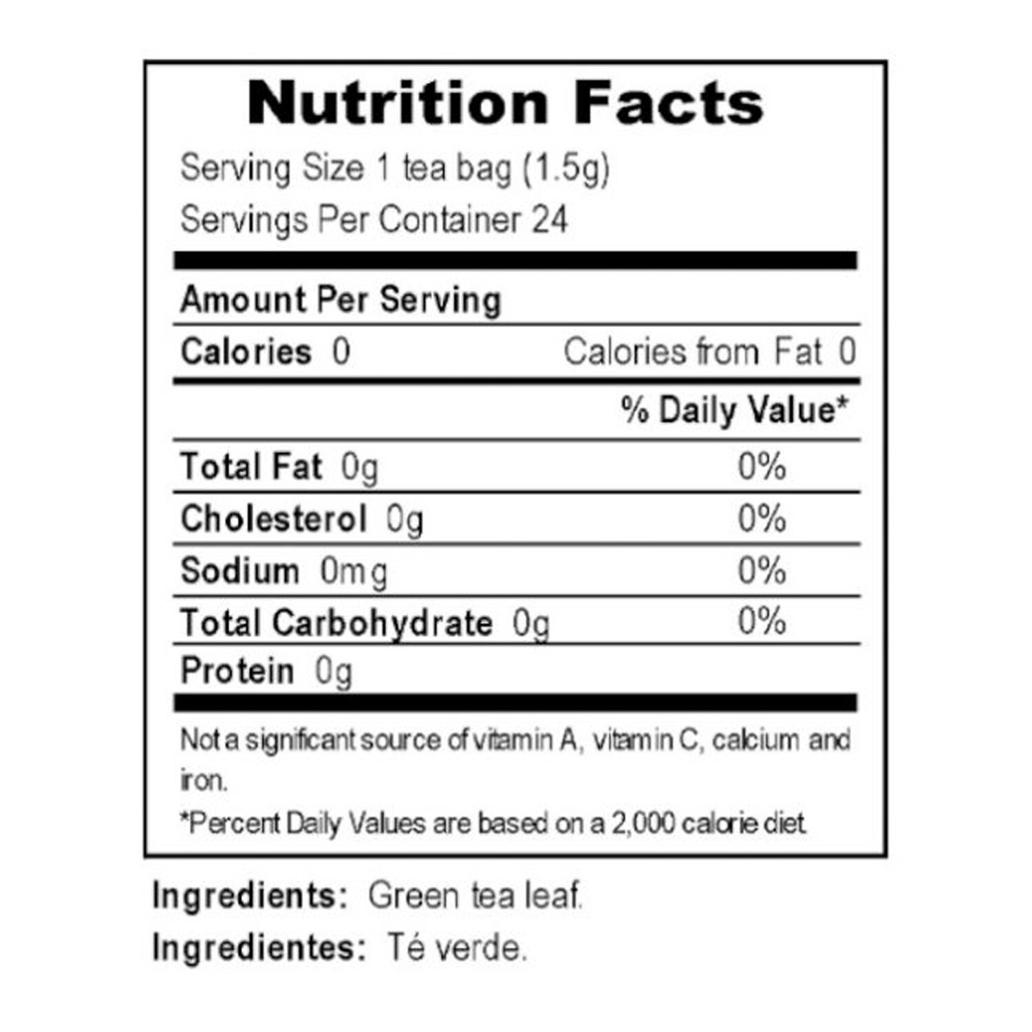 slide 3 of 4, NON BRAND Tadin Te Verde Green Tea, 1 ct