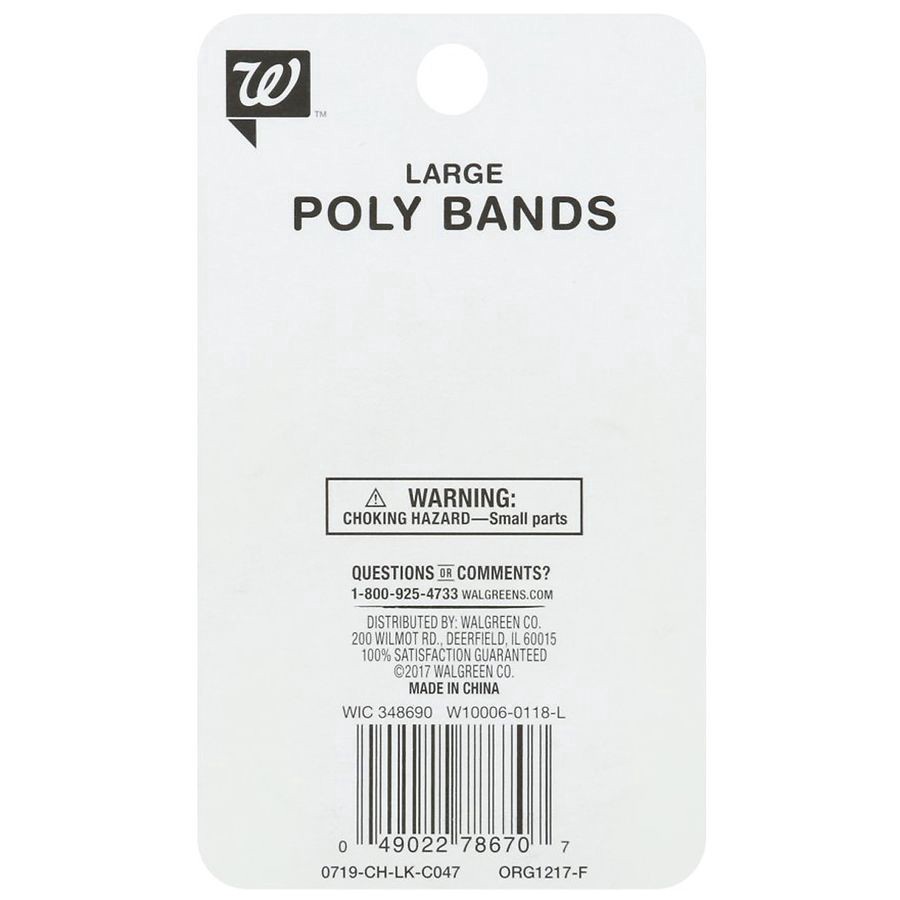 slide 2 of 2, Walgreens Beauty Large Poly Bands, 100 ct
