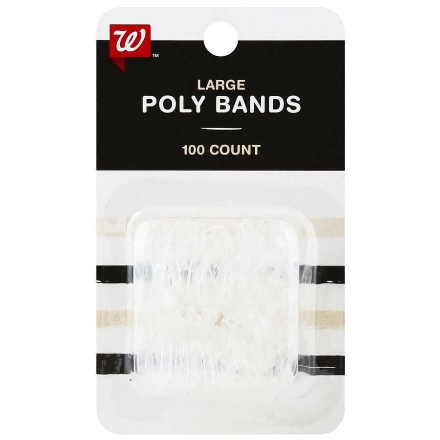 slide 1 of 2, Walgreens Beauty Large Poly Bands, 100 ct