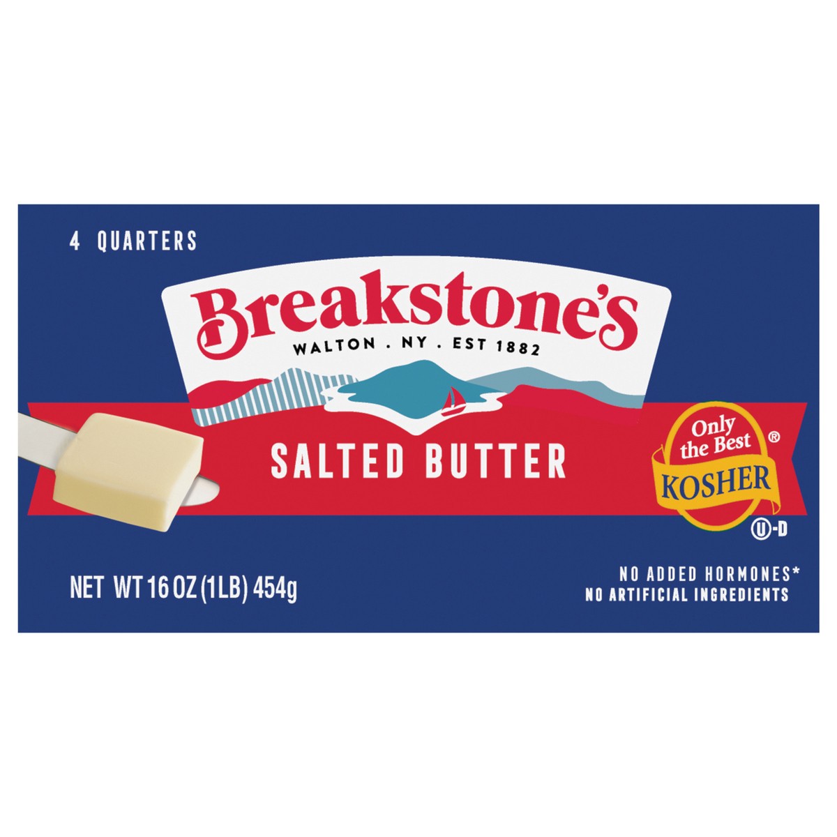 slide 1 of 9, Breakstone's All Natural Salted Butter Quarters 16 oz, 16 oz
