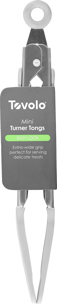 slide 4 of 9, Tovolo Light Gray Mini Turner Tongs, 1 ct