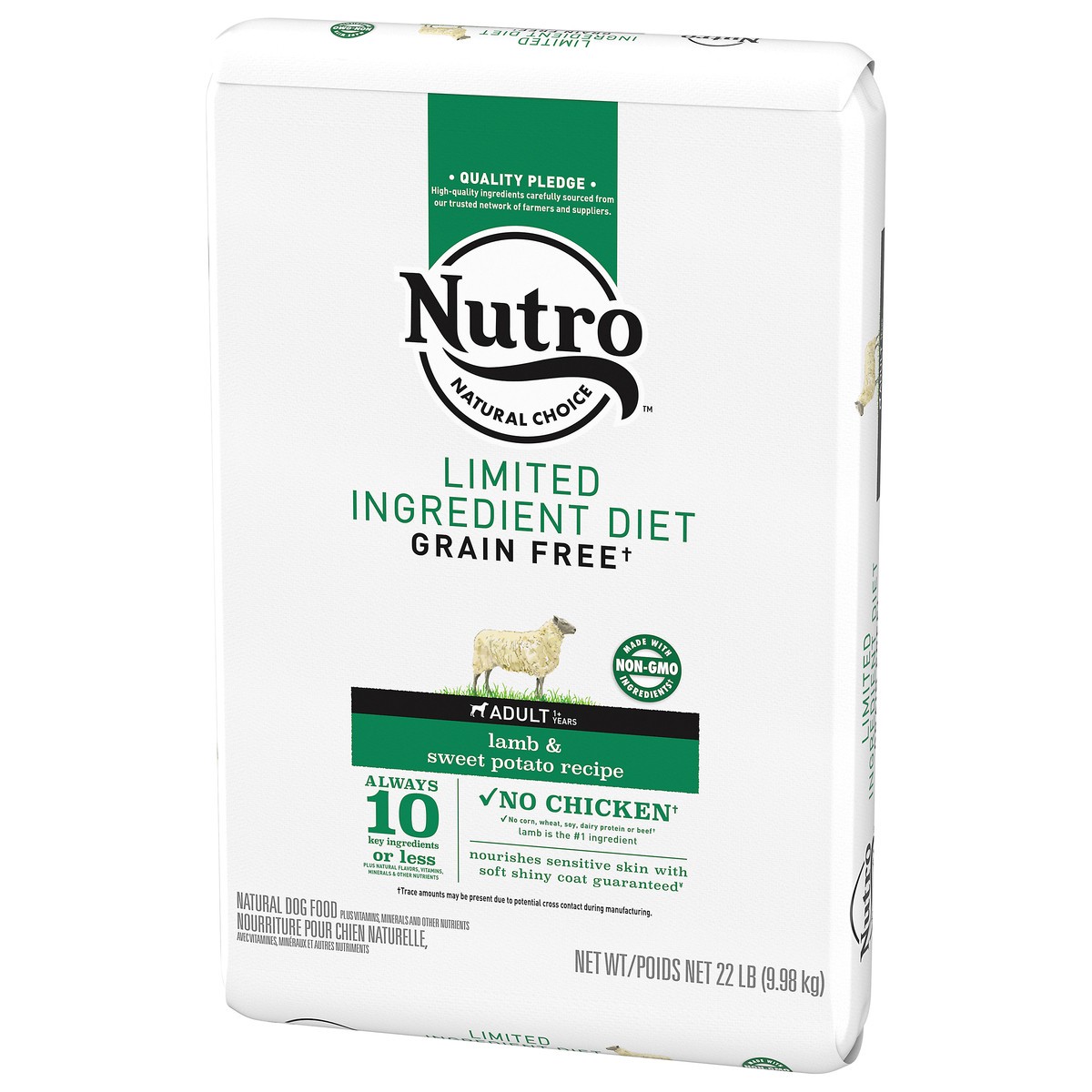 slide 12 of 15, Nutro Grain Free Adult 1+ Years Lamb & Sweet Potato Recipe Dog Food 22 lb, 22.02 lb