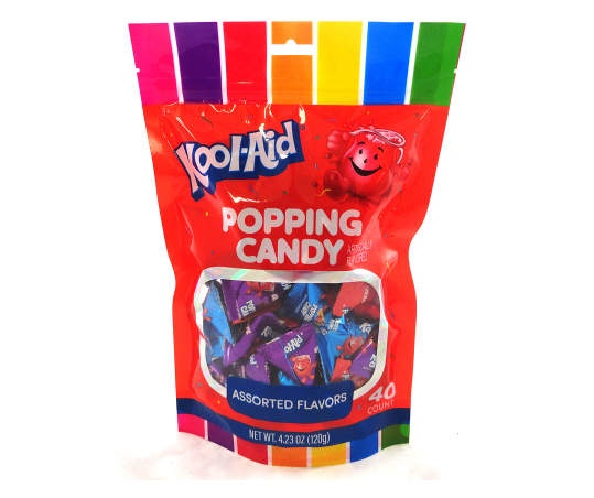 slide 1 of 1, Kool-Aid Assorted Popping Candy Stand-Up Bag, 40-Count, 1 ct