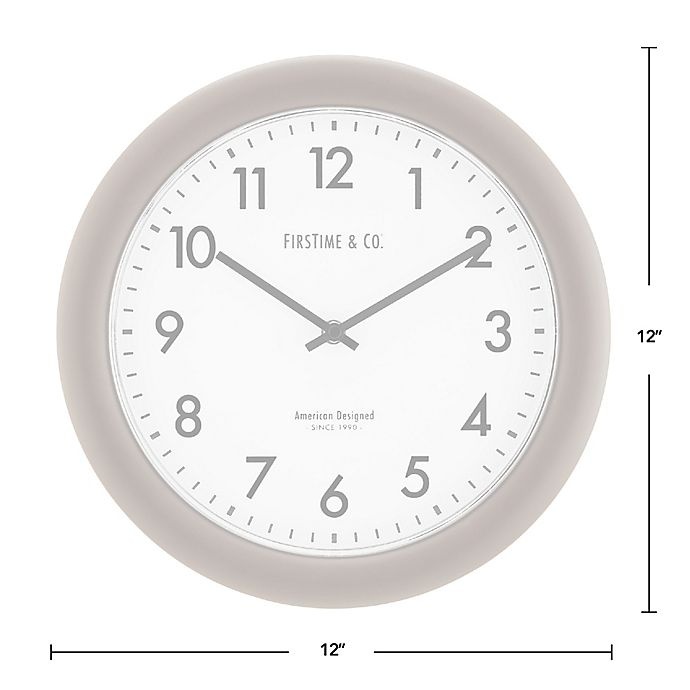 slide 3 of 4, FirsTime Sloane Essential Wall Clock - Dark Brown, 12 in