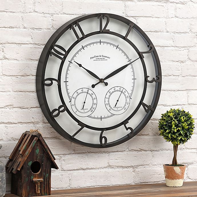 slide 4 of 4, FirsTime & Co. Parker Outdoor Wall Clock - Oil-Rubbed Bronze, 18 in