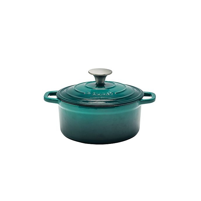 slide 1 of 3, Artisanal Kitchen Supply Enameled Cast Iron Dutch Oven - Spruce, 2 qt