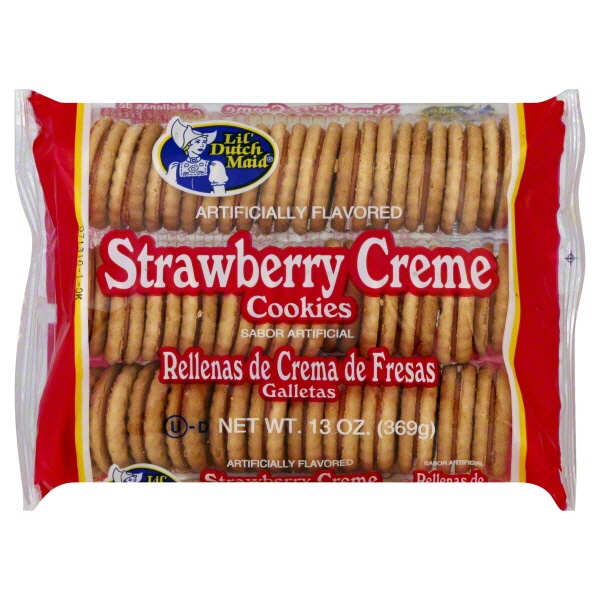 slide 1 of 1, Lil' Dutch Maid Strawberry Creme Cookies, 13 oz