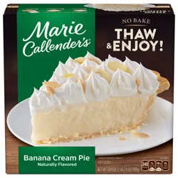 Marie Callender's Banana Cream Pie, Thaw & Enjoy Frozen Dessert, 34.9 oz.