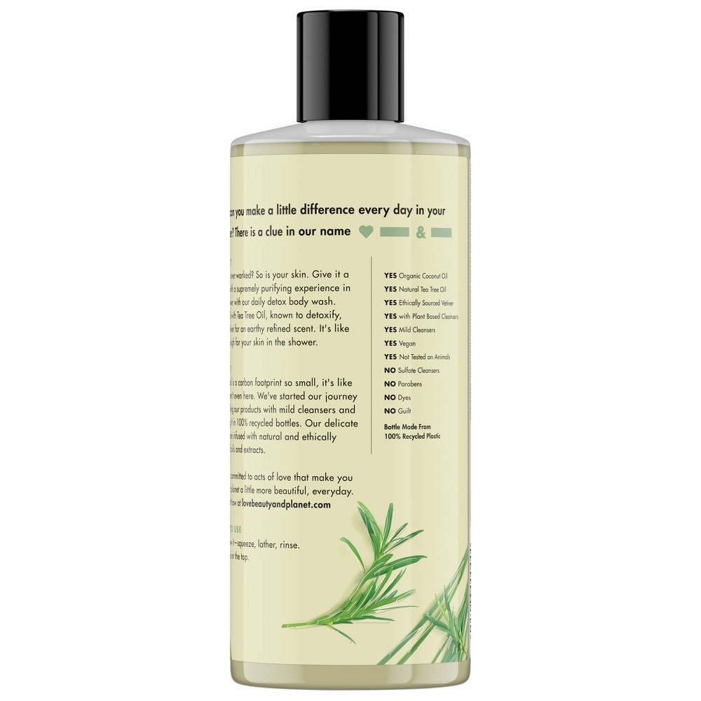 slide 3 of 7, Love Beauty and Planet Body Wash Tea Tree & Vetiver, 16 oz, 16 oz