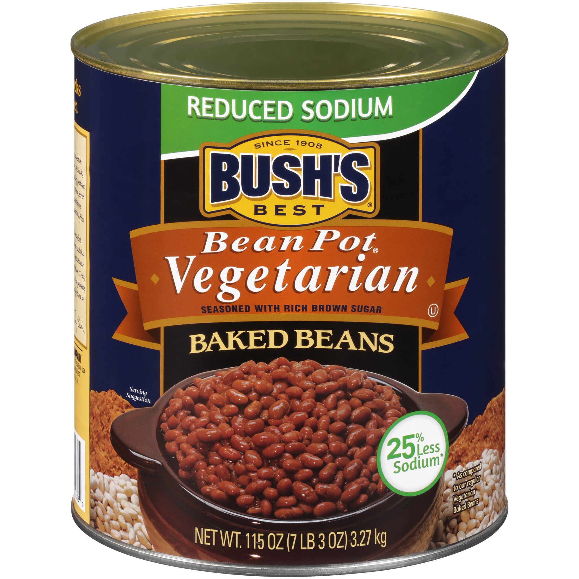 slide 4 of 4, Bush's Best Bush's Bean Pot Reduced Sodium Vegetarian Baked Beans 115 oz, 115 oz