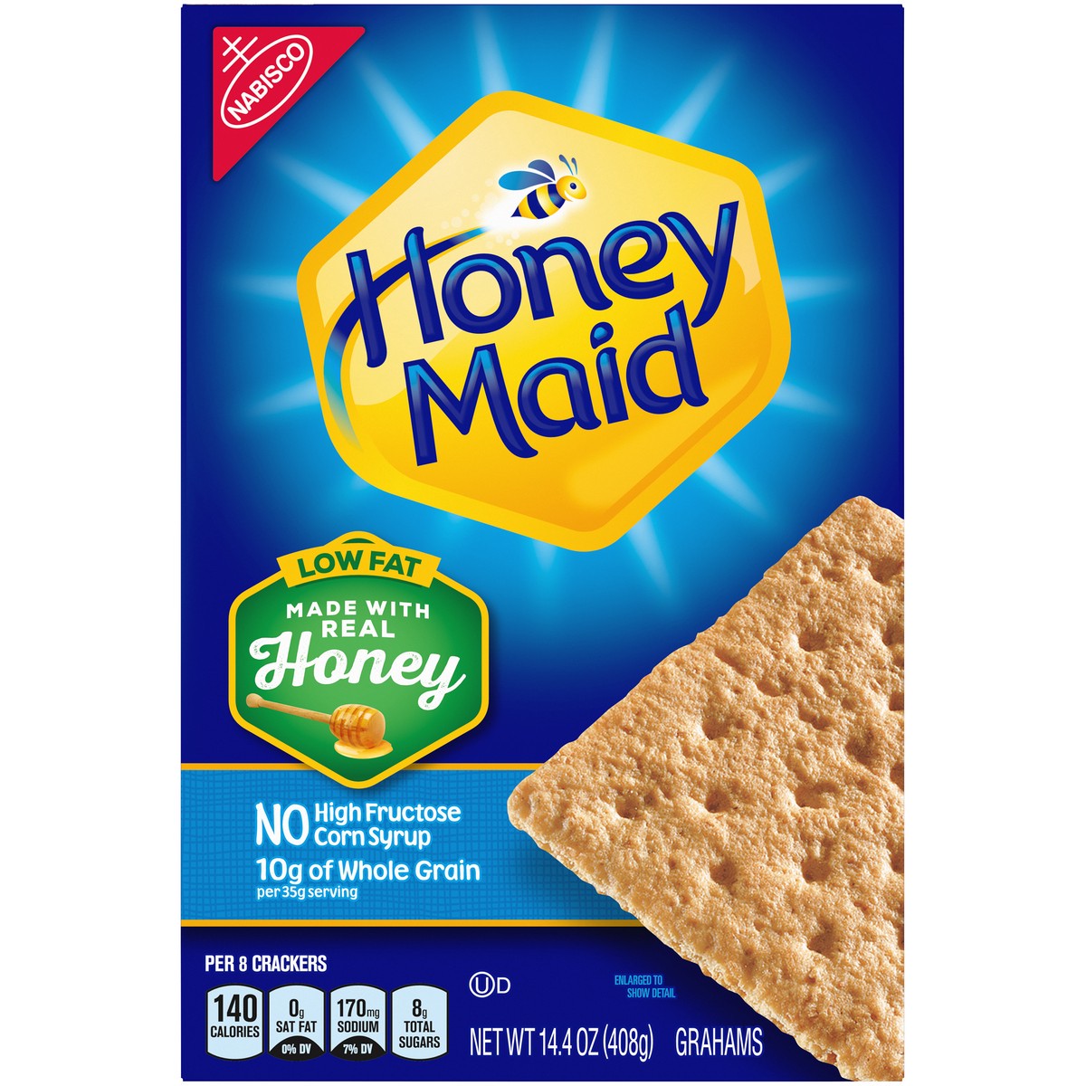 slide 4 of 9, Honey Maid Low Fat Honey Graham Crackers, 14.4 oz, 14.4 oz