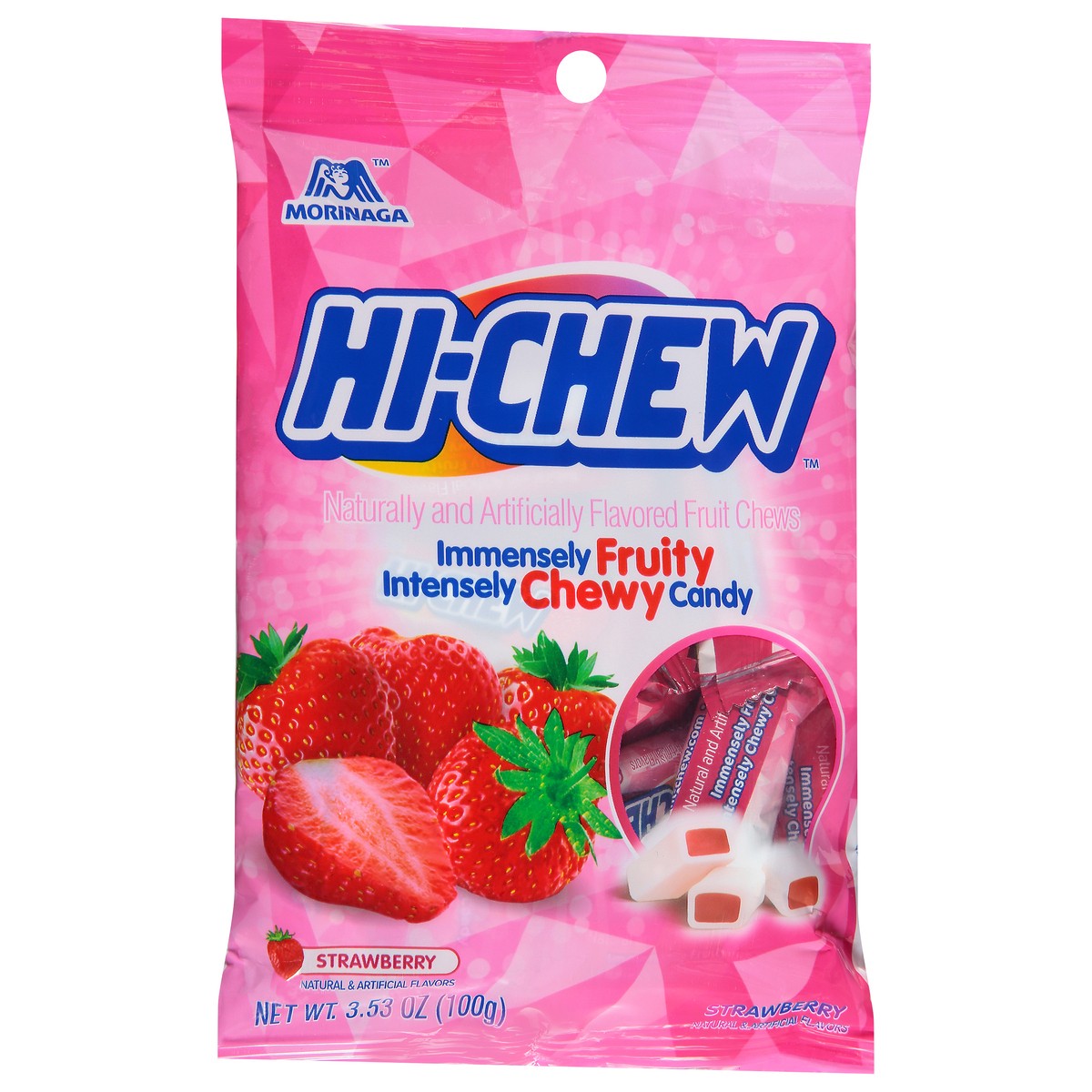 slide 2 of 12, Hi-Chew Strawberry Fruit Chews 3.53 oz Bag, 3.53 oz