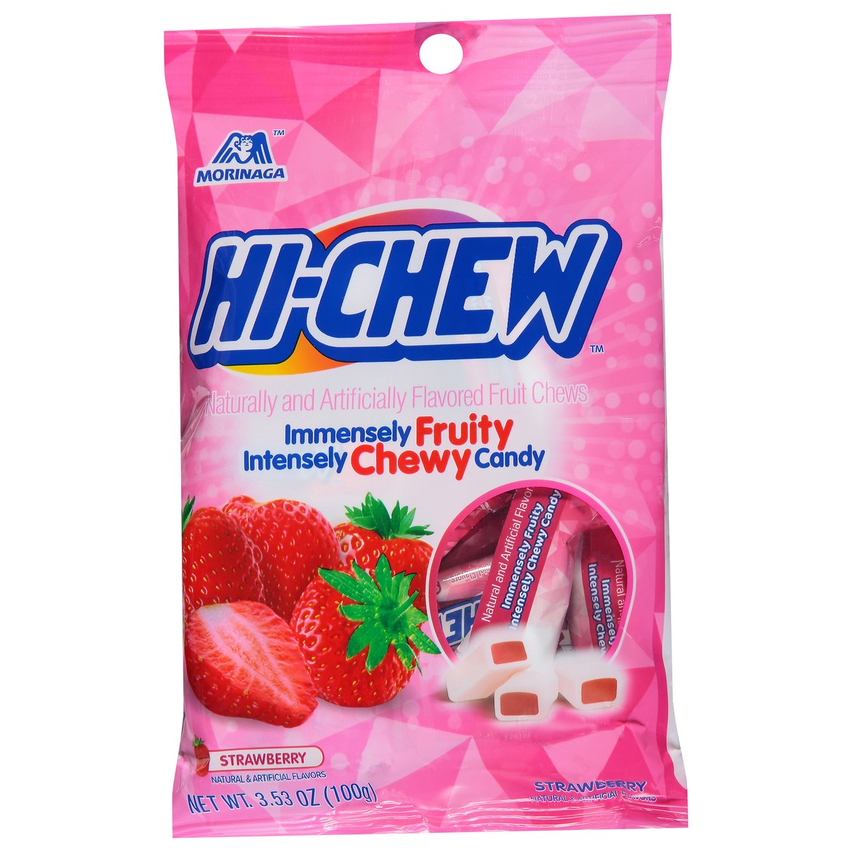 slide 3 of 12, Hi-Chew Strawberry Fruit Chews 3.53 oz Bag, 3.53 oz