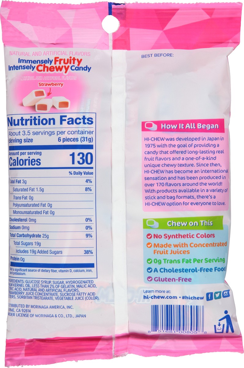 slide 5 of 12, Hi-Chew Strawberry Fruit Chews 3.53 oz Bag, 3.53 oz