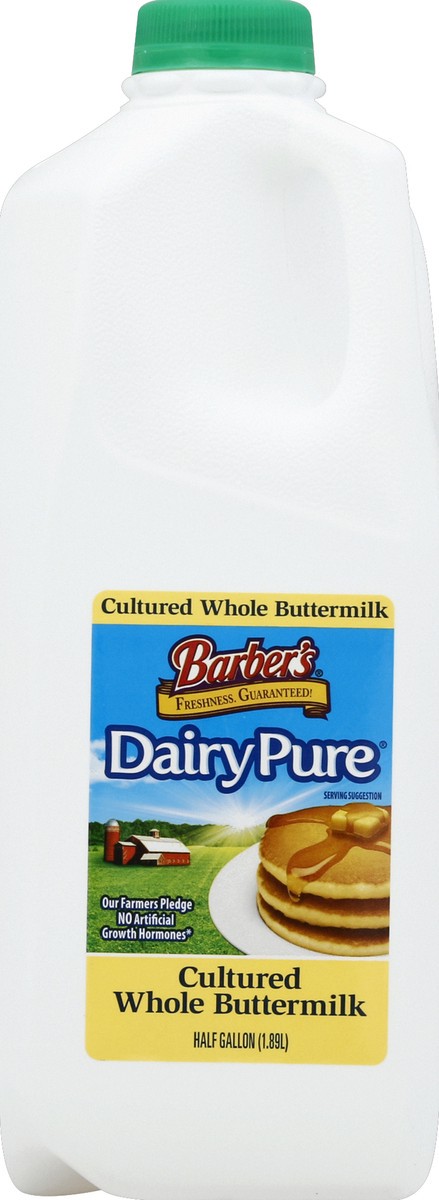 slide 4 of 4, Barber's Dairy DairyPure Whole Buttermilk - Half Gallon, 1/2 gal