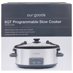 Our Goods 6 Qt Programmable Stainless Steel Slow Cooker 1 Each