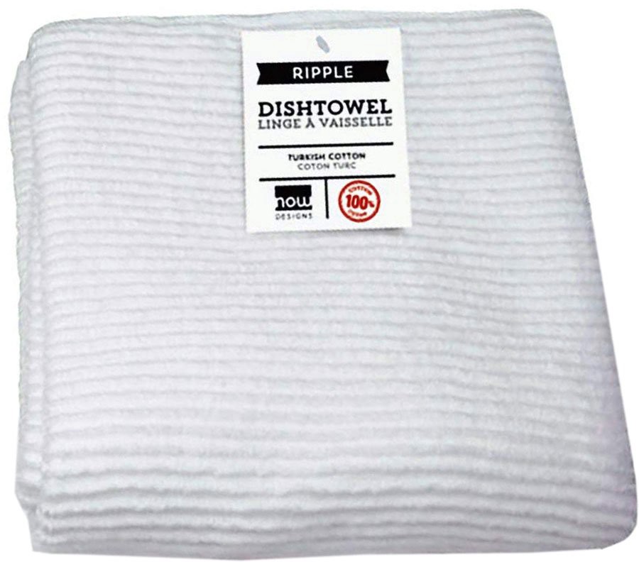 slide 1 of 1, Now Designs Ripple White Kitchen Towel, 1 ct