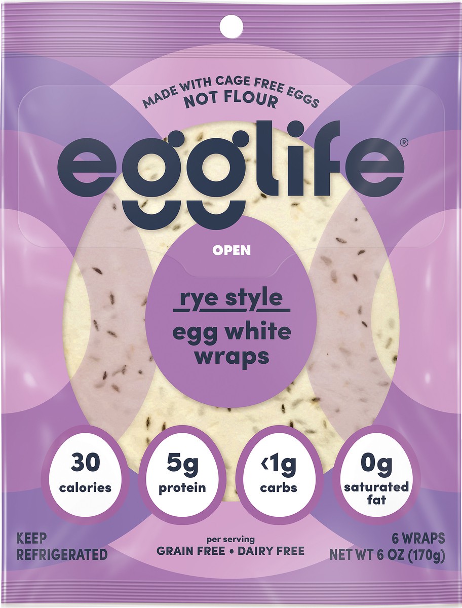 slide 3 of 3, Egglife Egg White Wrap Rye Style 20 Ea, 20 ct