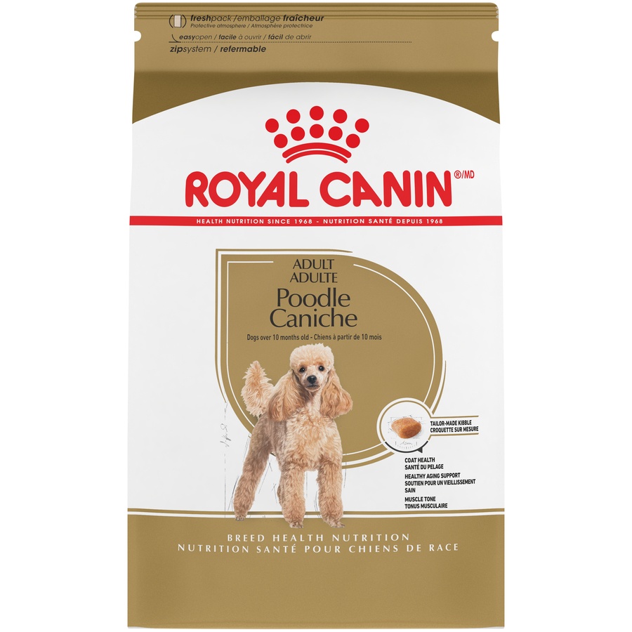 slide 1 of 9, Royal Canin Breed Health Nutrition Poodle Adult Dry Dog Food, 10 lb
