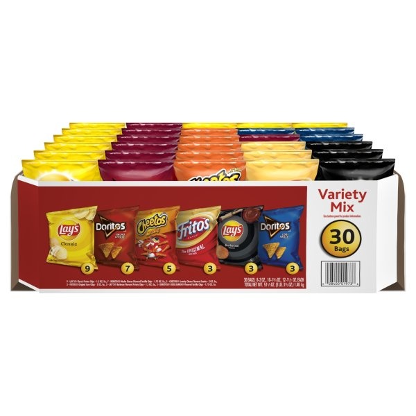 slide 1 of 3, Frito-Lay Variety Mix Snack Size Pack, 30 ct