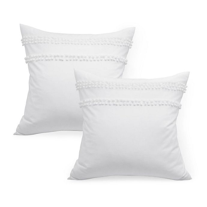 slide 1 of 1, Trina Turk Pom Pom White European Sham, 2 ct