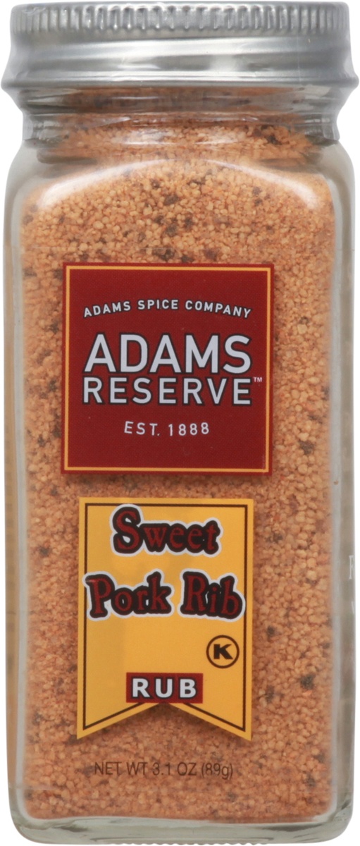 slide 9 of 11, Adams Reserve Sweet Pork Rib Rub, 3.1 oz