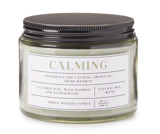 slide 1 of 1, Big Lots "Calming" Bamboo Forest 3-Wick Jar Candle, 13 oz., 1 ct