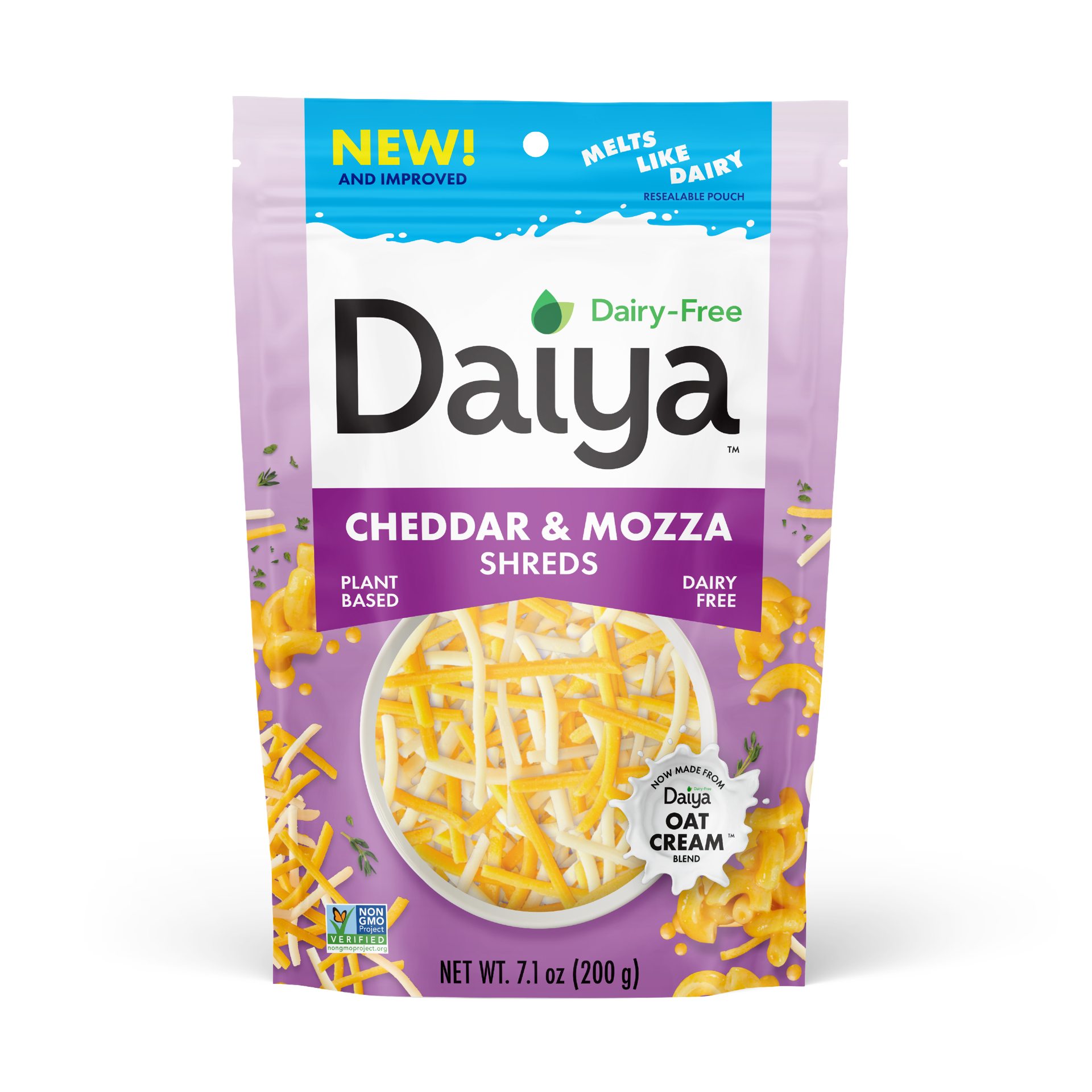 slide 1 of 2, Daiya Dairy Free Cheddar & Mozza Cheese Shreds- 7.1 oz, 7.1 oz