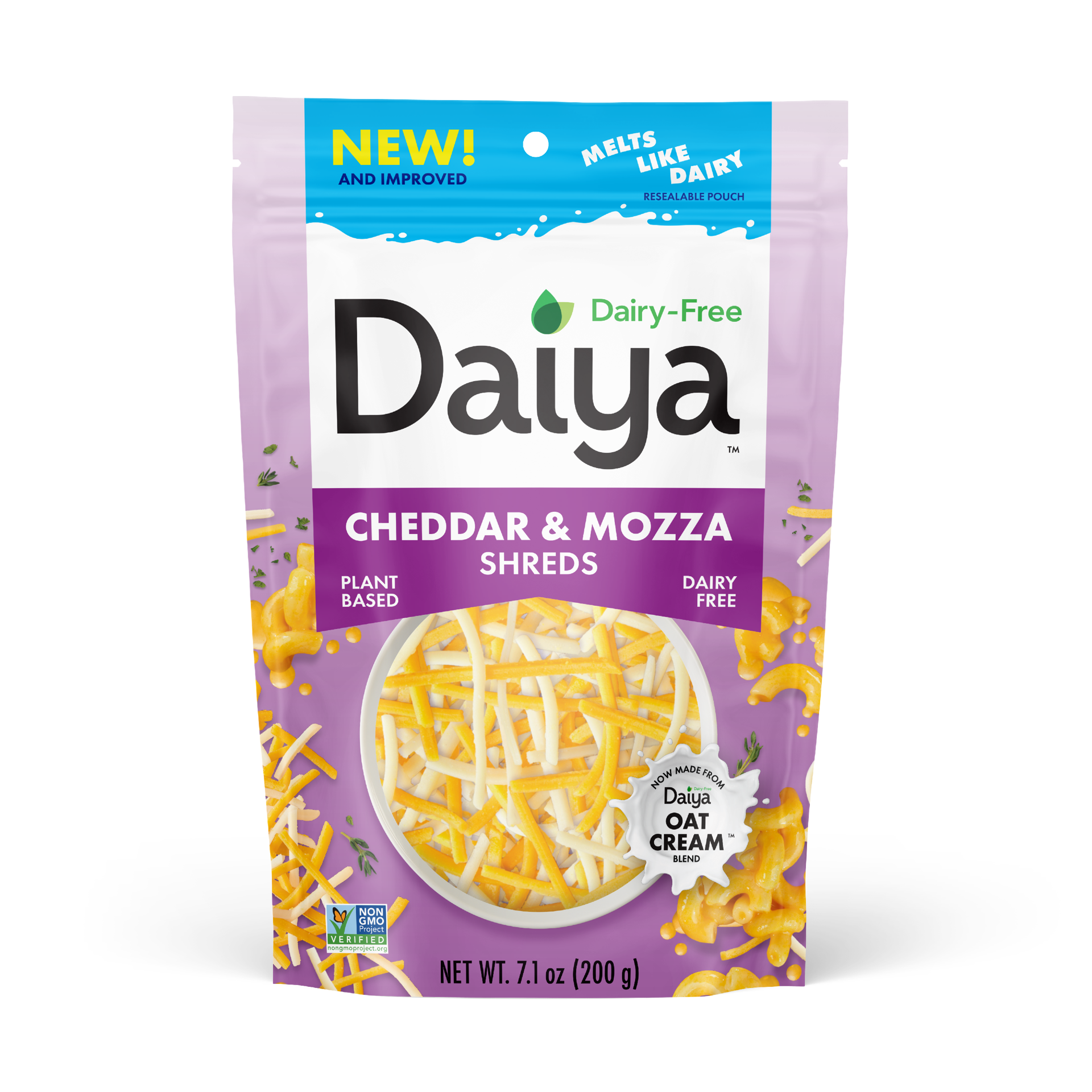 slide 1 of 2, Daiya Dairy Free Cheddar & Mozza Cheese Shreds - 7.1 oz, 7.0999999 oz