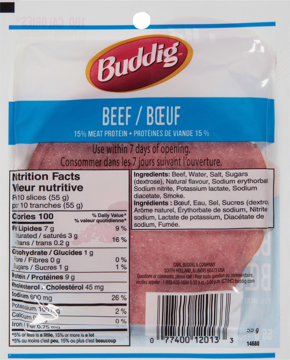 slide 11 of 11, Buddig Beef 55 g, 55 g