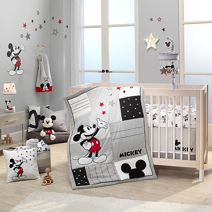 slide 6 of 6, Lambs & Ivy Magical Mickey Mouse Baby Blanket - Grey/Red, 1 ct