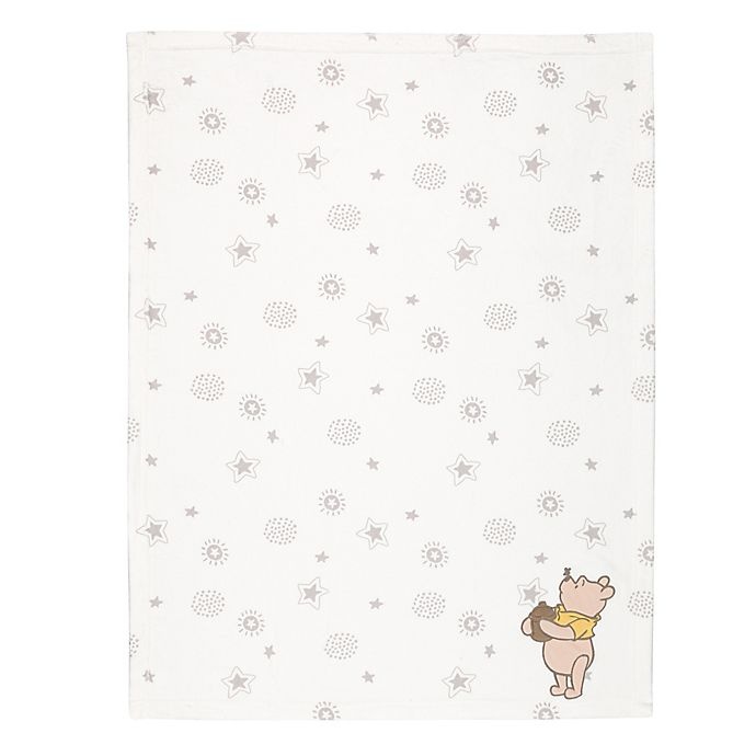 slide 4 of 5, Disney Winnie the Pooh Lux Applique Receiving Blanket - Beige, 1 ct