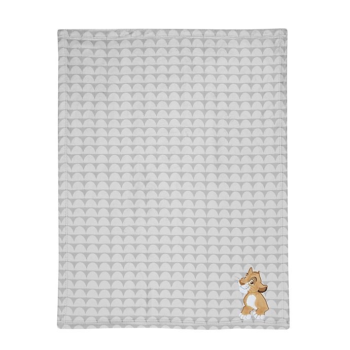 slide 4 of 5, Disney The Lion King Lux Applique Receiving Blanket - Grey, 1 ct