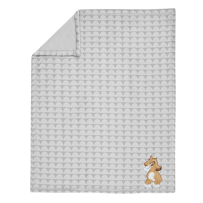 slide 5 of 5, Disney The Lion King Lux Applique Receiving Blanket - Grey, 1 ct