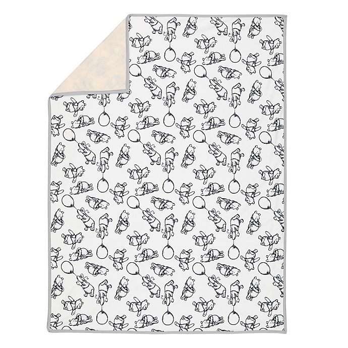 slide 4 of 5, Disney Winnie the Pooh Sketch Receiving Blanket - White/Beige, 1 ct