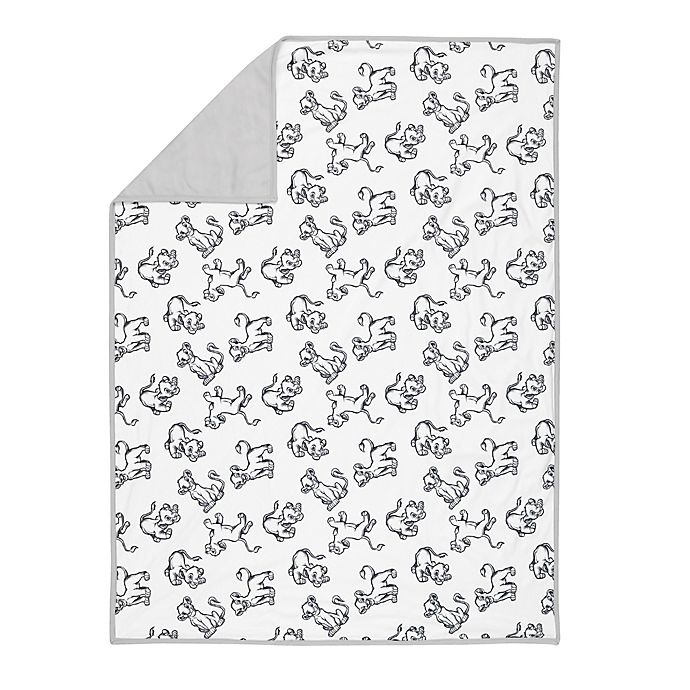 slide 5 of 5, Disney The Lion King Sketch Receiving Blanket - White/Grey, 1 ct