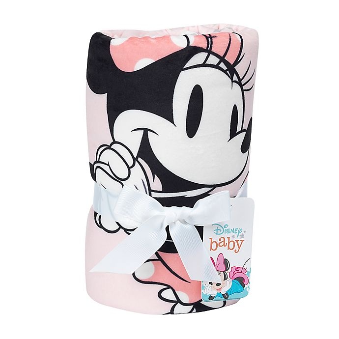 slide 3 of 6, Disney Minnie Mouse Photo Op Receiving Blanket - Pink, 1 ct