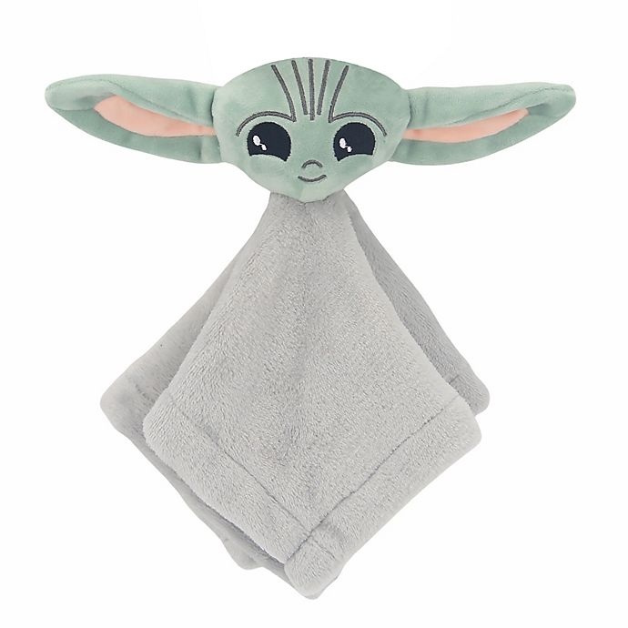 slide 3 of 6, Lambs & Ivy Star Wars Baby Yoda Lovey Plush Security Blanket & Door Pillow Set, 1 ct