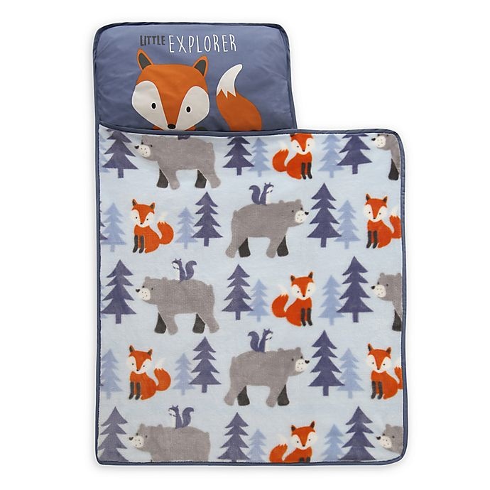 slide 1 of 2, Trend Lab Lambs & Ivy Little Explorer" Nap Mat - Blue/Grey", 1 ct