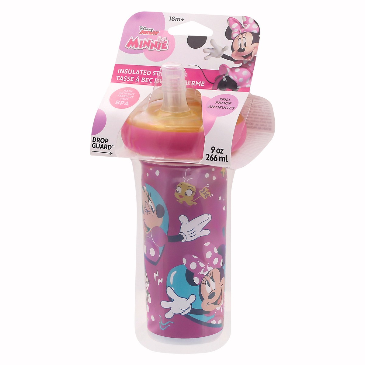 slide 3 of 9, Tomy Minnie Mouse Insulated Cup W/straw - EA, 1 ct