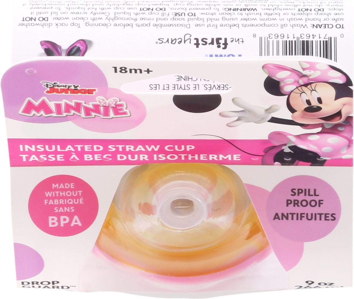 slide 4 of 9, Tomy Minnie Mouse Insulated Cup W/straw - EA, 1 ct