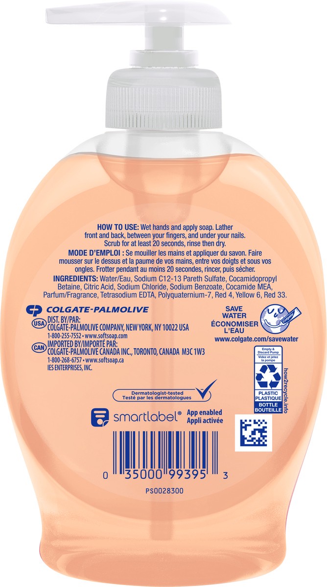 slide 2 of 12, Softsoap Juicy Peach Liquid Hand Soap, Kitchen and Bathroom Hand Soap, Rich Fruity Scent, 7.5 fl Oz., 7.5 oz