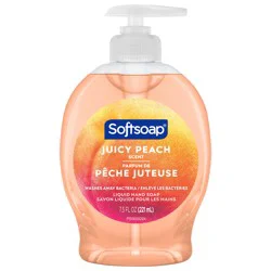 Softsoap Juicy Peach Liquid Hand Soap, Kitchen and Bathroom Hand Soap, Rich Fruity Scent, 7.5 fl oz