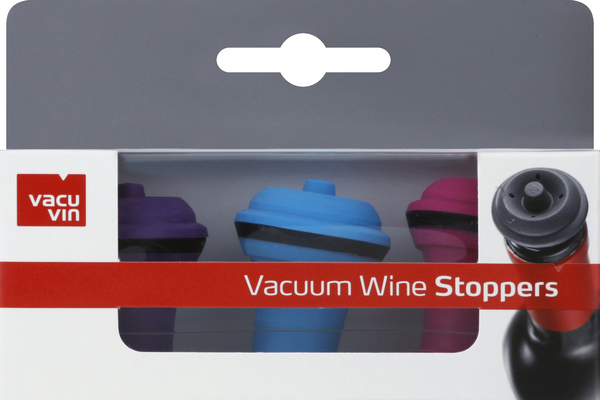 slide 1 of 1, Vacu Vin Vacuum Wine Stoppers, 3 cr