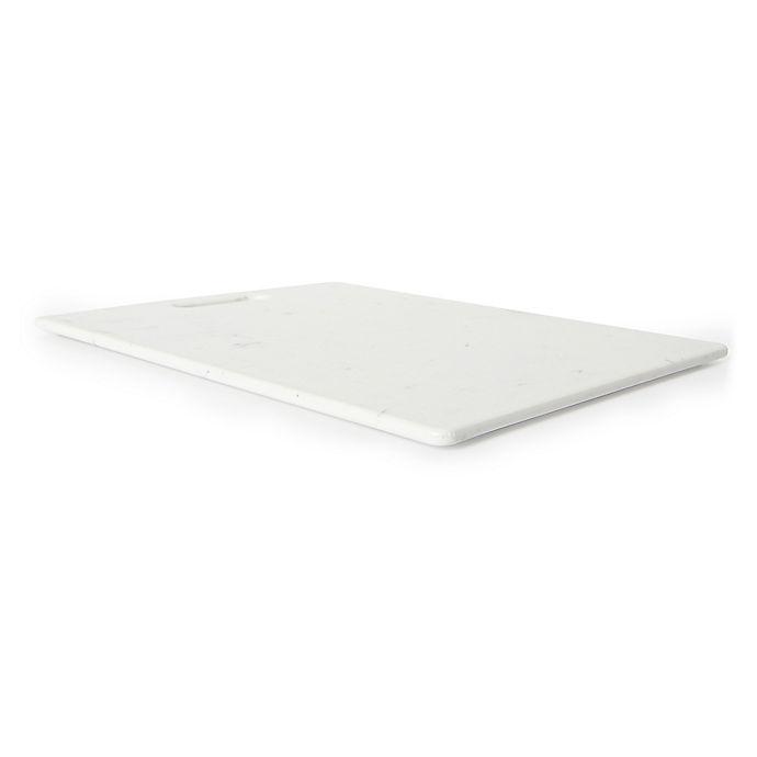 slide 3 of 7, Dexas PolyMarble Cutting and Serving Board - White Marble, 11 in x 14.5 in