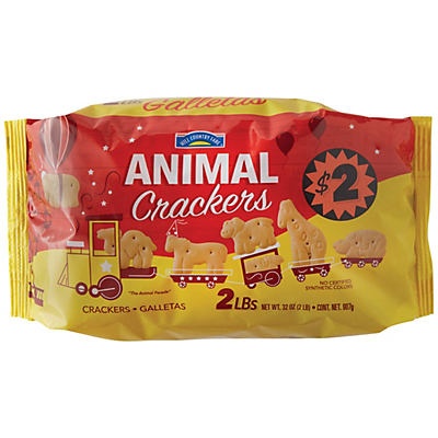 slide 1 of 1, Hill Country Fare Animal Crackers, 32 oz