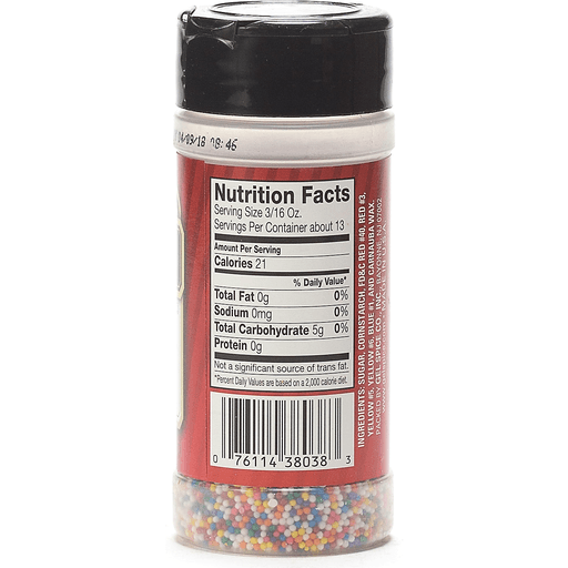 slide 1 of 1, Spice Supreme Candy Sprinkles Nonpareils, 2.5 oz