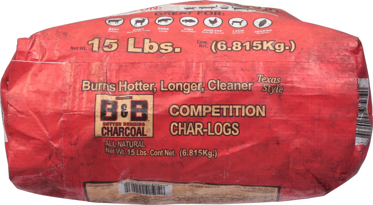 slide 9 of 10, B & B Texas Style Charcoal 15 lb, 15 lb
