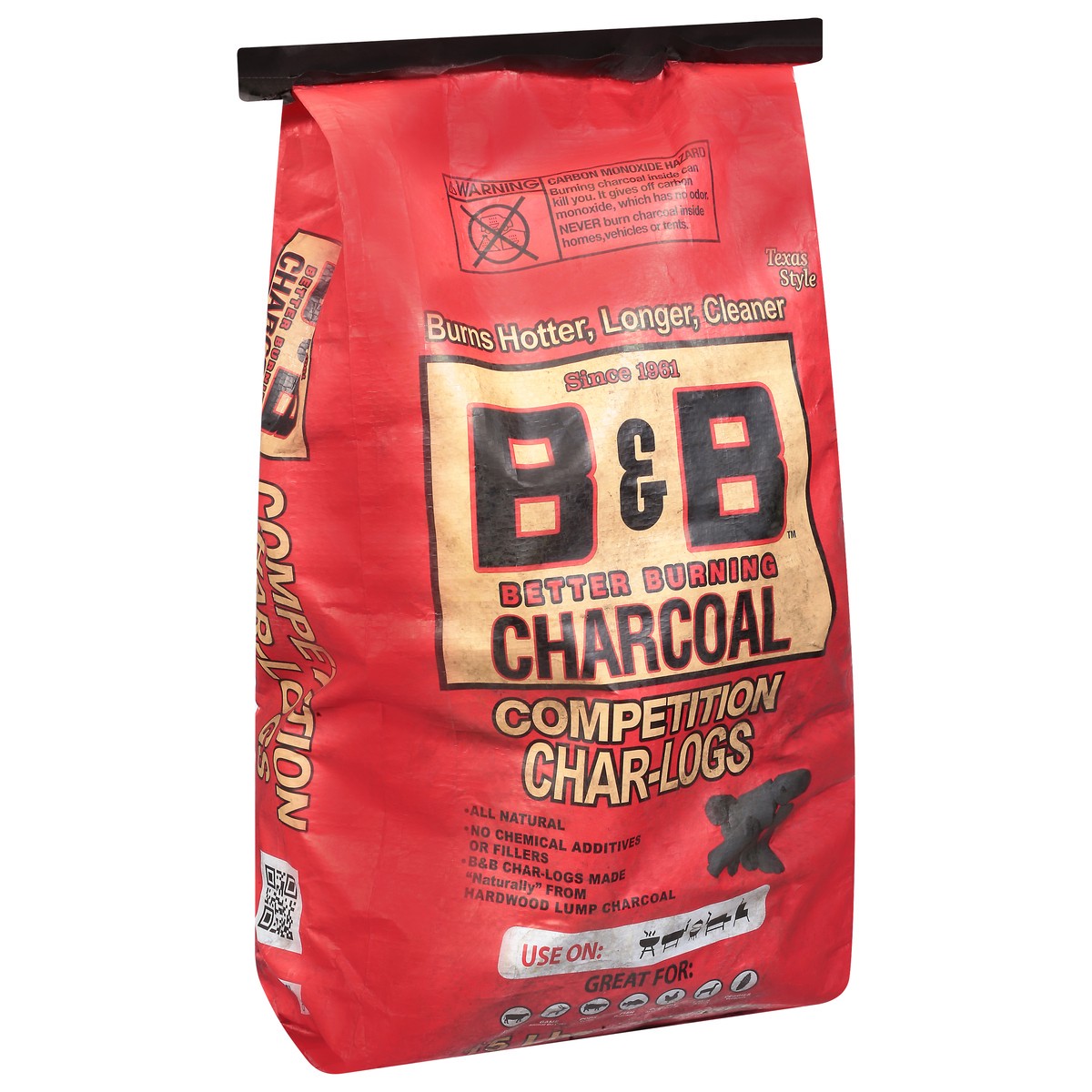 slide 4 of 10, B & B Texas Style Charcoal 15 lb, 15 lb